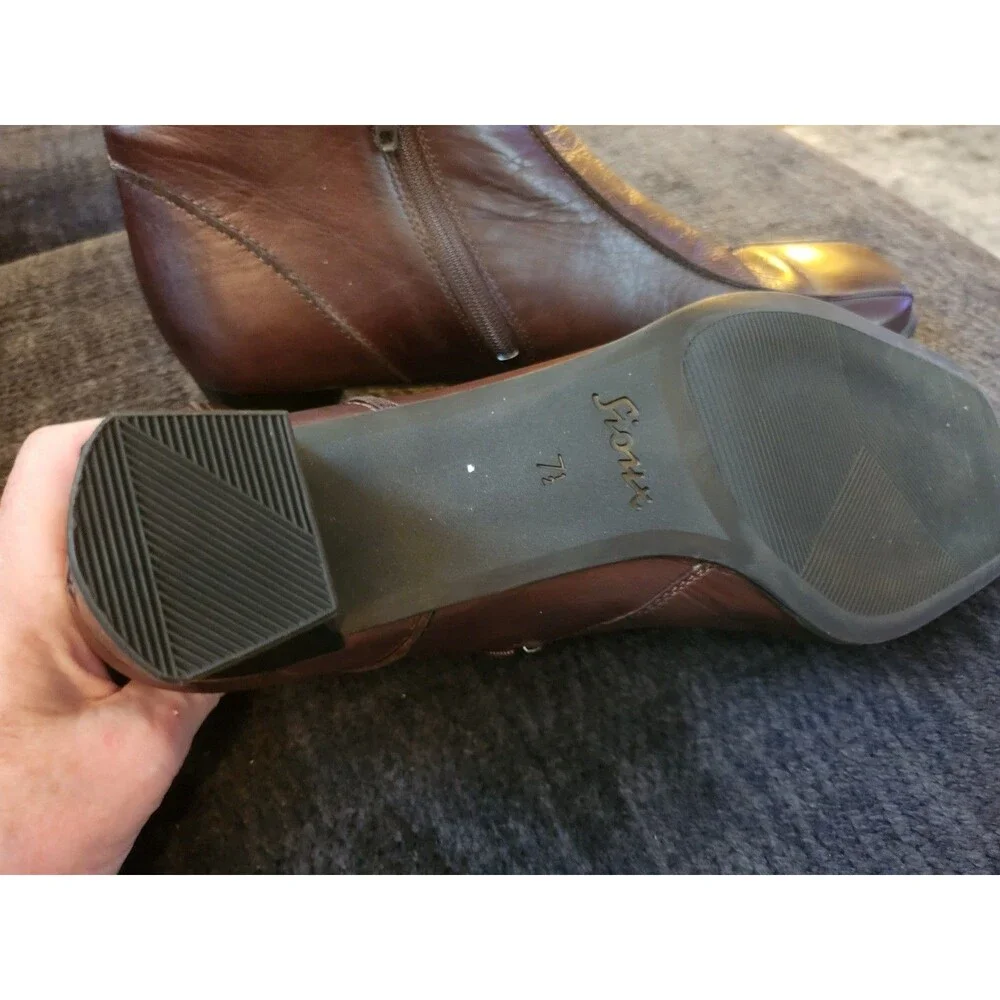 Sioux Ladies German Brown Soft Leather Ankle Boots  Sz 10 US / UK 7.5